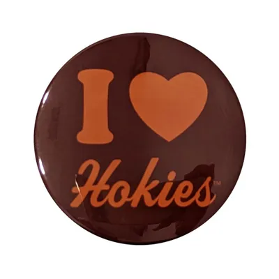  Vt | Virginia Tech  I Love Hokies  Button | Alumni Hall