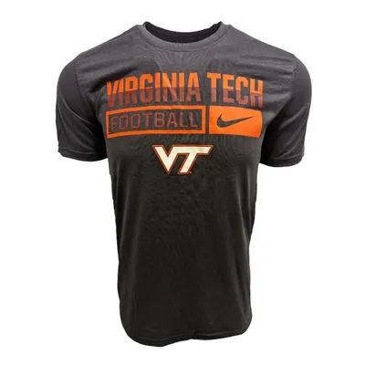 Vt | Virginia Tech Nike Dri- Fit Legend Split Color Football T- Shirt Alumni Hall