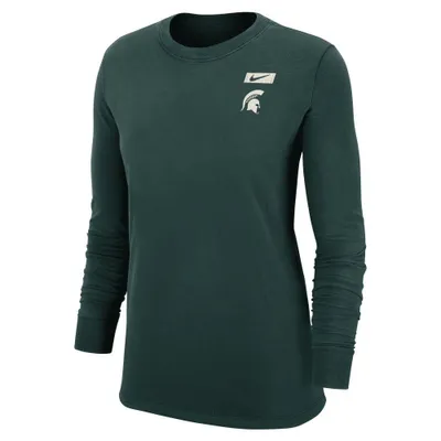 Spartans | Michigan State Nike Women's Cotton Crew Long Sleeve Tee Alumni Hall