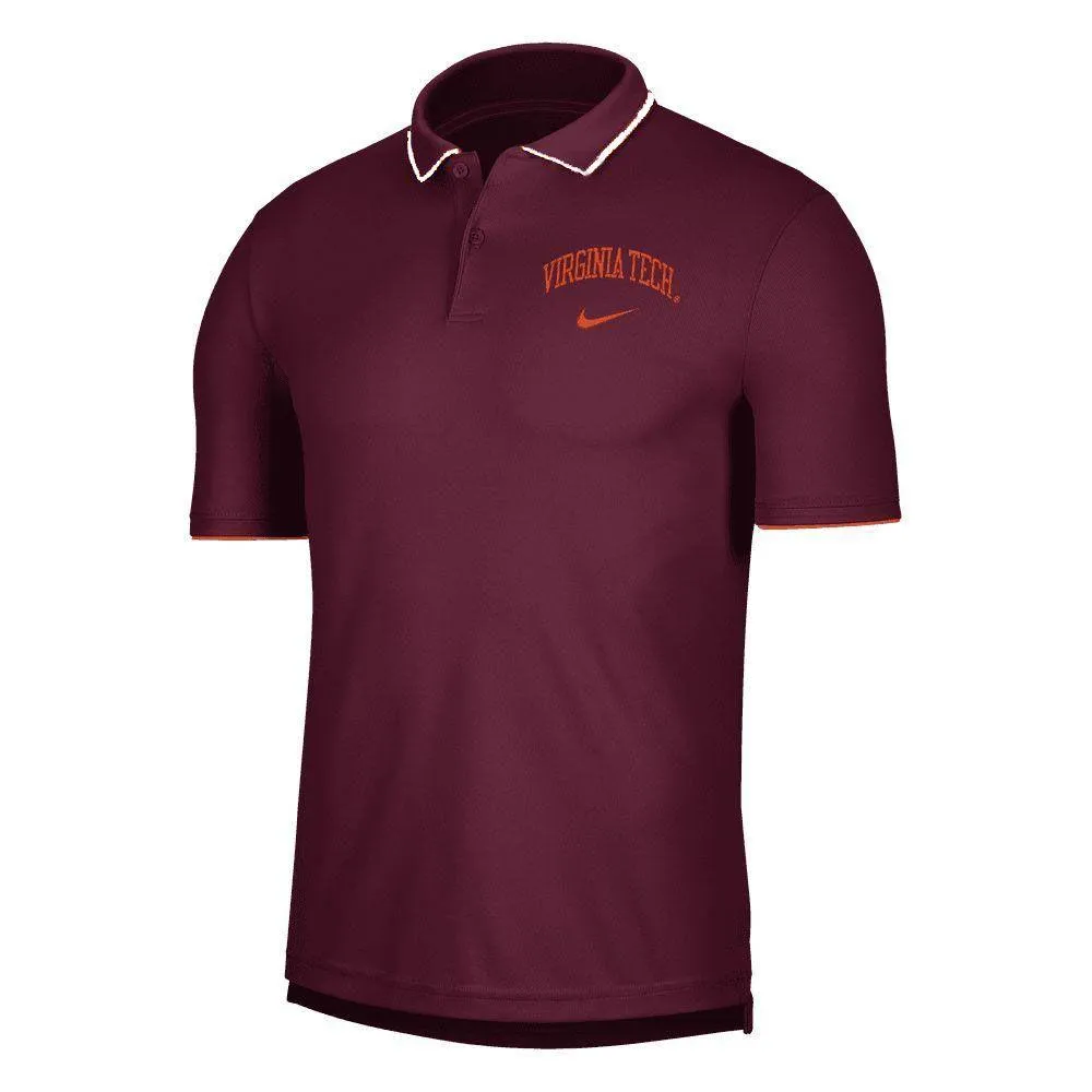 Hokies | Virginia Tech Nike Dri- Fit Uv Collegiate Polo Alumni Hall