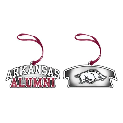 Alumni Hall Razorbacks, Arkansas 3 Embroidered Iron On Patch, Alumni Hall