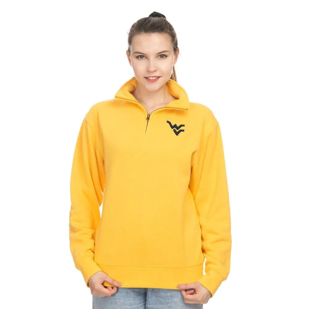 Wvu | West Virginia Zoozatz Women's Sport Crew 1/4 Zip Pullover Alumni Hall