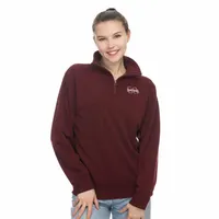 Bulldogs | Mississippi State Zoozatz Women's Sport Crew 1/4 Zip Pullover Alumni Hall