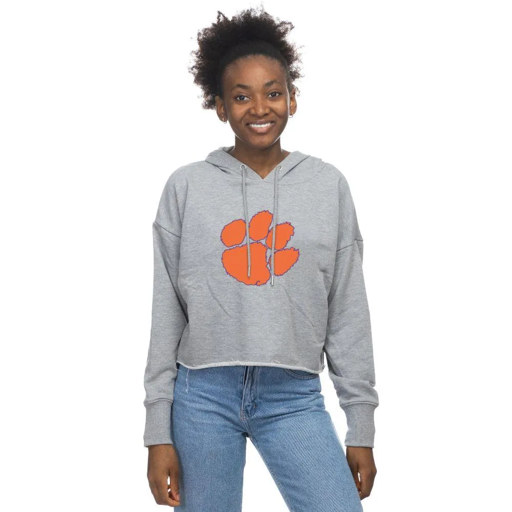 Clemson | Zoozatz Women's Cropped Logo Hoodie Alumni Hall