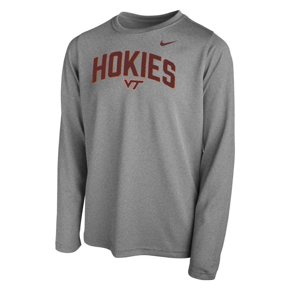 Hokies | Virginia Tech Youth Nike Sideline Legend Long Sleeve Tee Alumni Hall