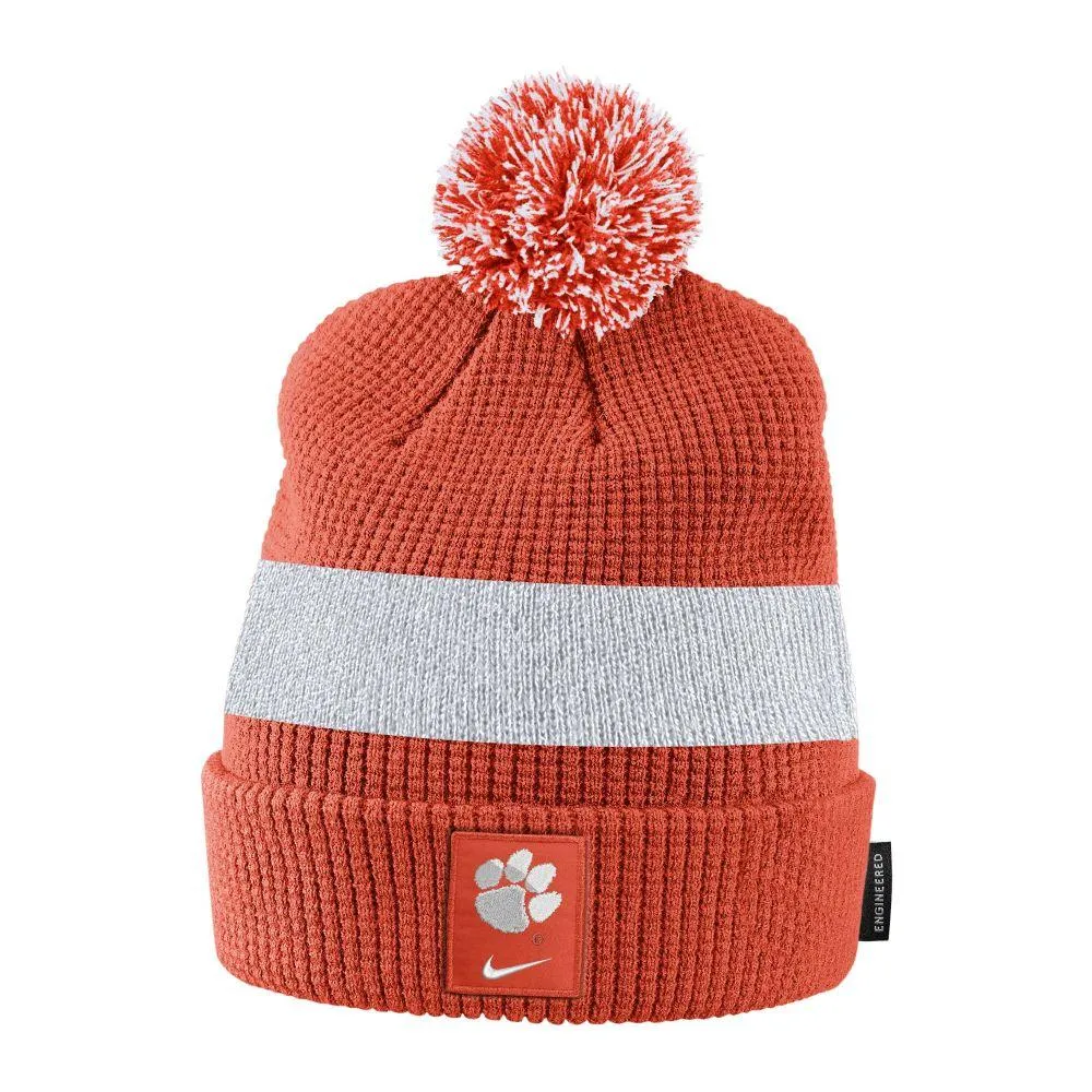  Clemson | Clemson Nike Waffle Knit Pom Cuff Beanie | Alumni Hall