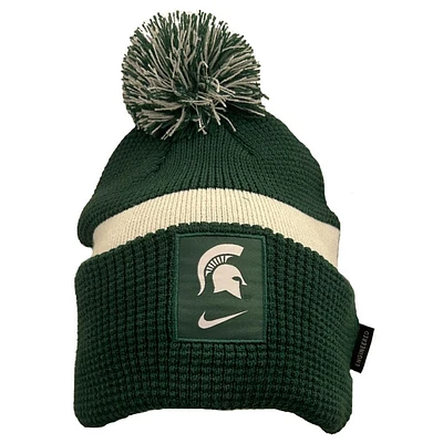 Michigan State Nike Waffle Knit Pom Cuff Beanie