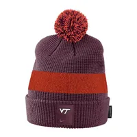  Hokies | Virginia Tech Nike Waffle Knit Pom Cuff Beanie | Alumni Hall