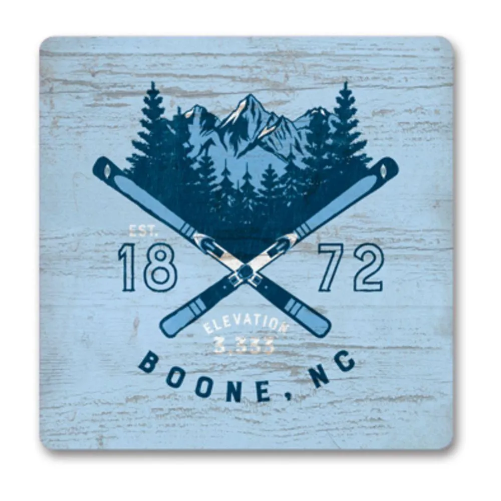  App | Boone 3  X 3  Ski Cross Wood Magnet | Alumni Hall