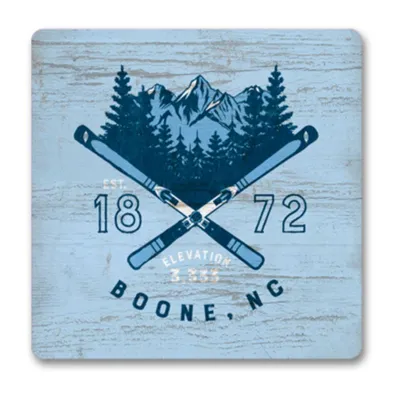  App | Boone 3  X 3  Ski Cross Wood Magnet | Alumni Hall