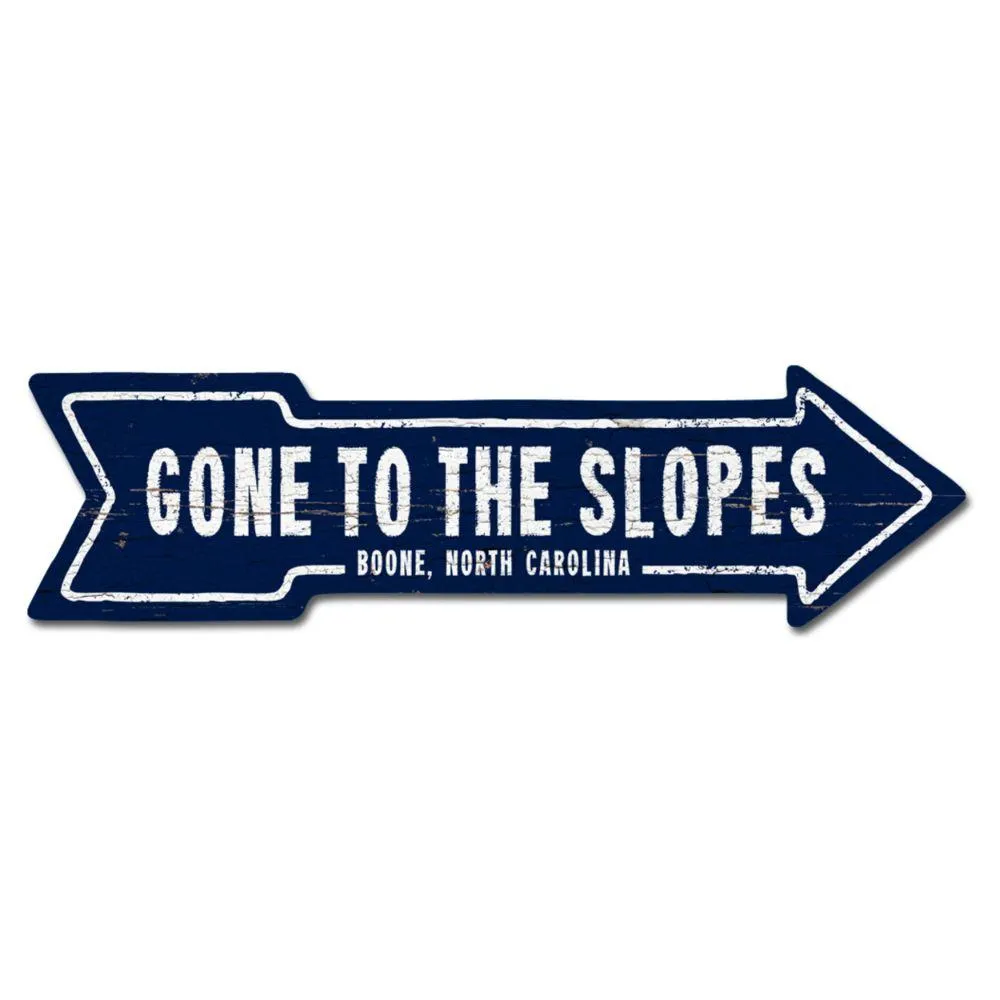  App | Boone 6.5  X 24  Gone To The Slopes Wall Arrow Sign | Alumni Hall