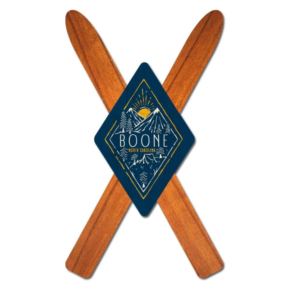  App | Boone Sunrise Cross Ski Magnet | Alumni Hall