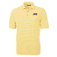 LSU Cutter & Buck Ecopique Stripe Polo