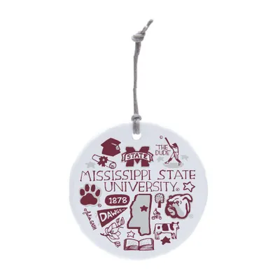  Bulldogs | Mississippi State Julia Gash Round Ornament | Alumni Hall