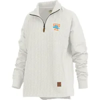 Lady Vols | Tennessee Pressbox Daniel Cable Knit 1/4 Zip Pullover Alumni Hall