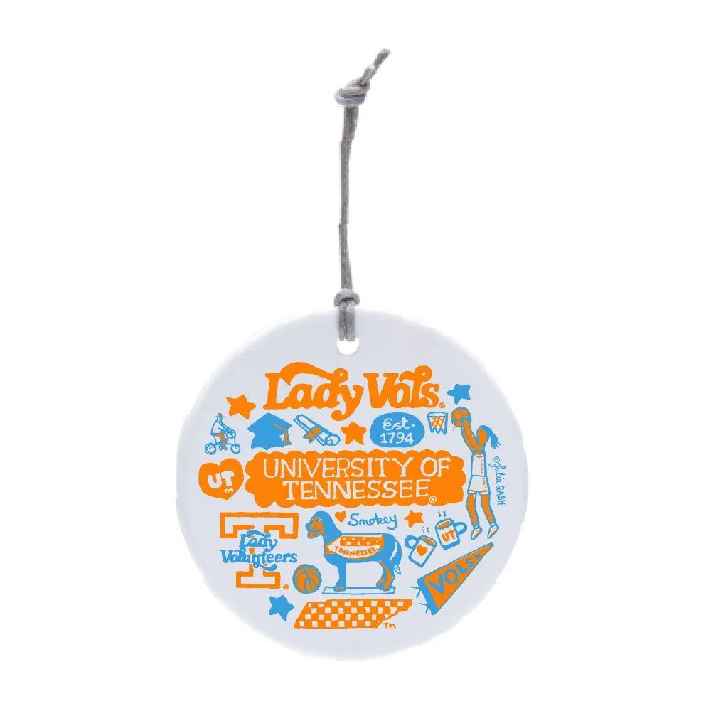  Lady Vols | Tennessee Lady Vols Julia Gash Round Ornament | Orange Mountain