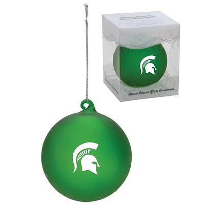 Michigan State Hand Blown Glass Ball Ornament