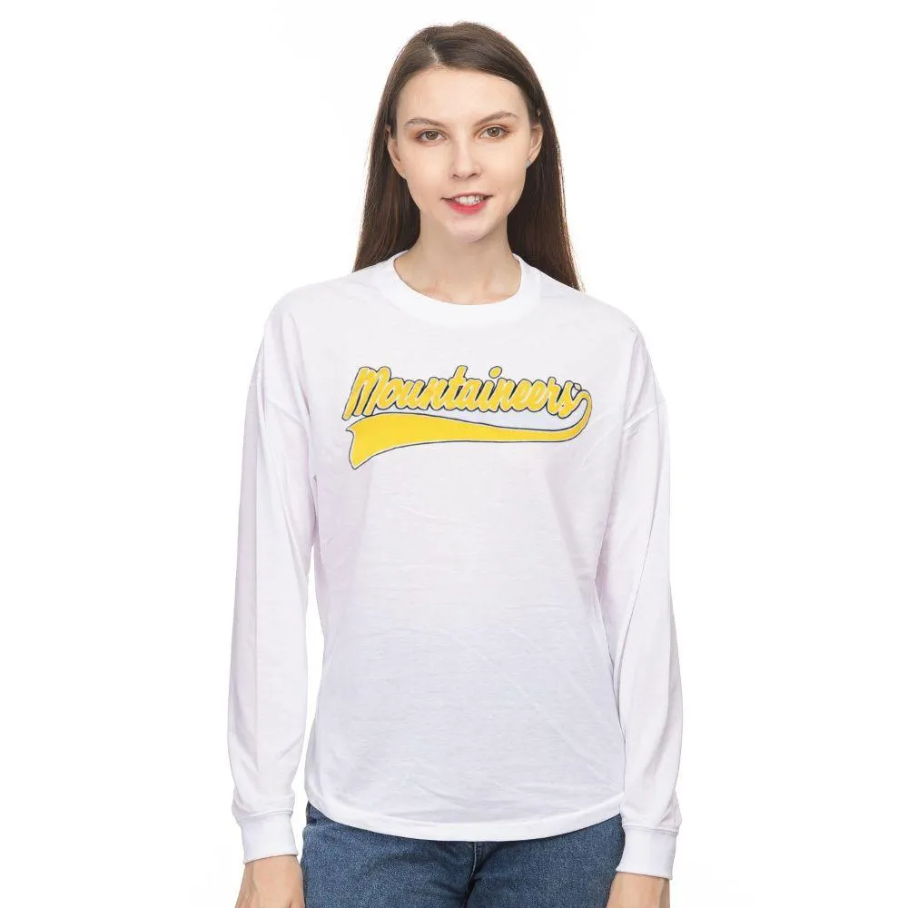 App | Appalachian State Zoozatz Women's Drop Shoulder Script Long Sleeve Tee Alumni Hall