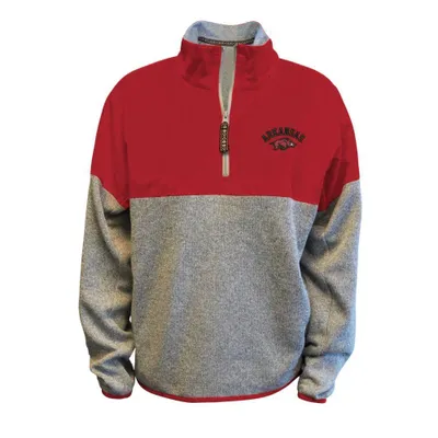 Razorbacks | Arkansas Summit Color Block 1/4 Zip Pullover Alumni Hall