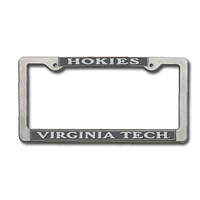 Virginia Tech Pewter License Plate Frame