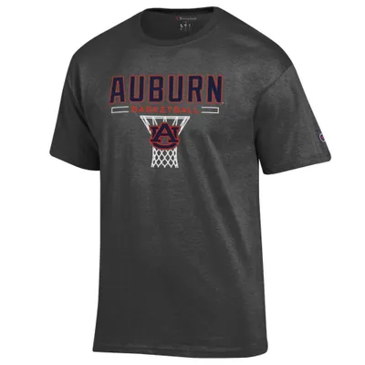 Aub | Auburn Champion Wordmark Over Basketball Net Tee Alumni Hall