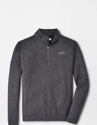 Bulldogs | Mississippi State Peter Millar Perth Stitch Stretch 1/4 Zip Pullover Alumni Hall