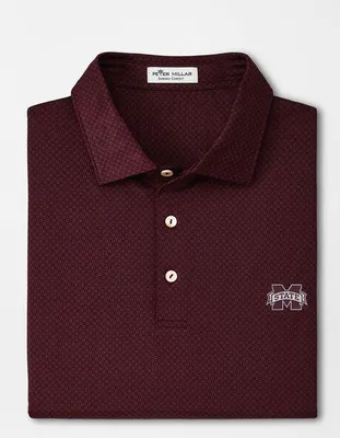 Bulldogs | Mississippi State Peter Millar Dolly Printed Performance Polo Alumni Hall