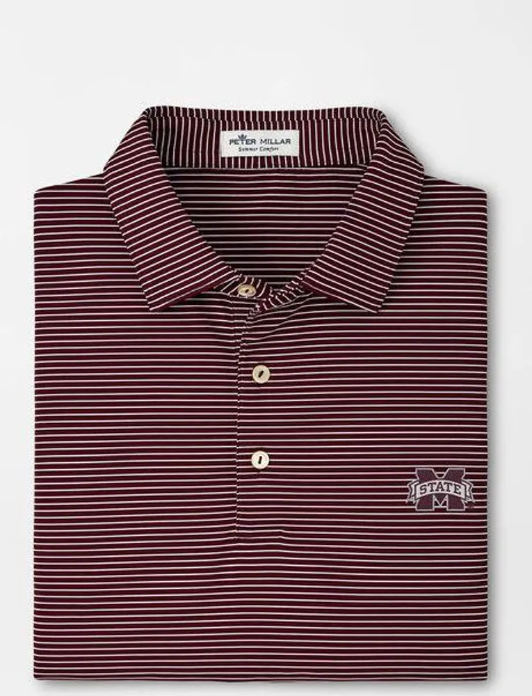 Bulldogs | Mississippi State Peter Millar Marlin Stripe Performance Polo Alumni Hall