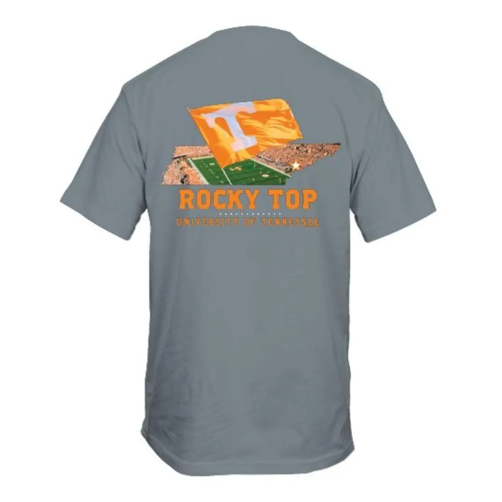 Vols | Tennessee Flag Waving Short Sleeve Comfort Colors Tee Alumni Hall