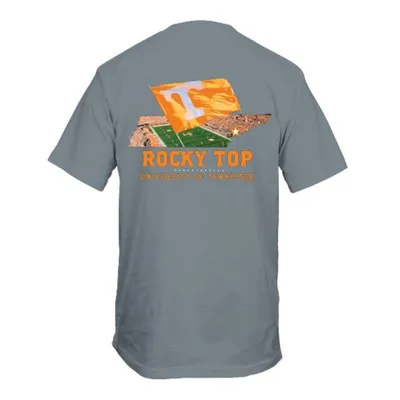 Vols | Tennessee Flag Waving Short Sleeve Comfort Colors Tee Alumni Hall