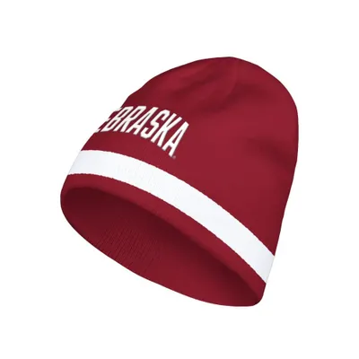  Huskers | Nebraska Adidas Stripe Knit Beanie | Alumni Hall