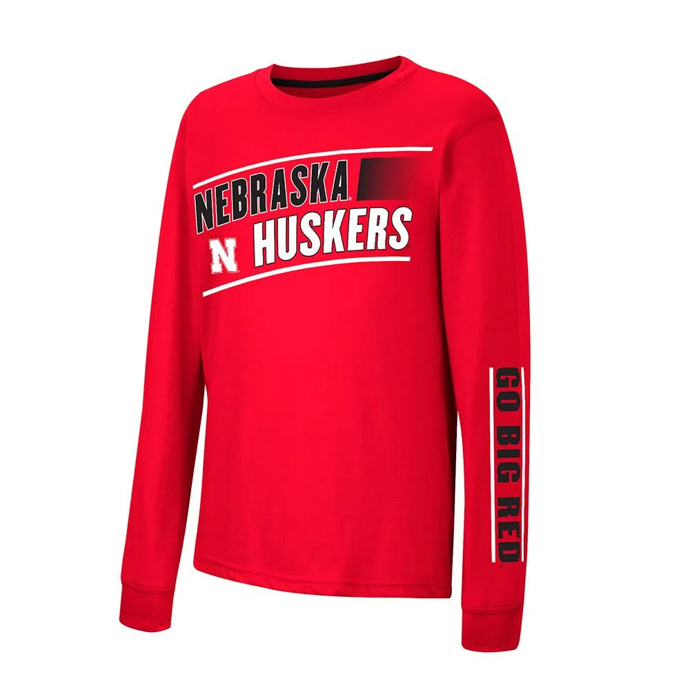 Huskers | Nebraska Youth Long Sleeve Fiduciary Tee Alumni Hall