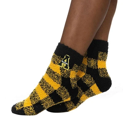 App State Buffalo Check Fuzzy Socks