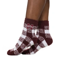 Mississippi State Buffalo Check Fuzzy Socks