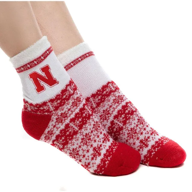 Lids Nebraska Huskers ZooZatz Women's 2-Pack Quarter-Length Socks -  Red/White