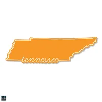  Vols | Tennessee State Outline 6 X 2  Decal | Alumni Hall