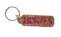 Virginia Tech Glitter Keychain