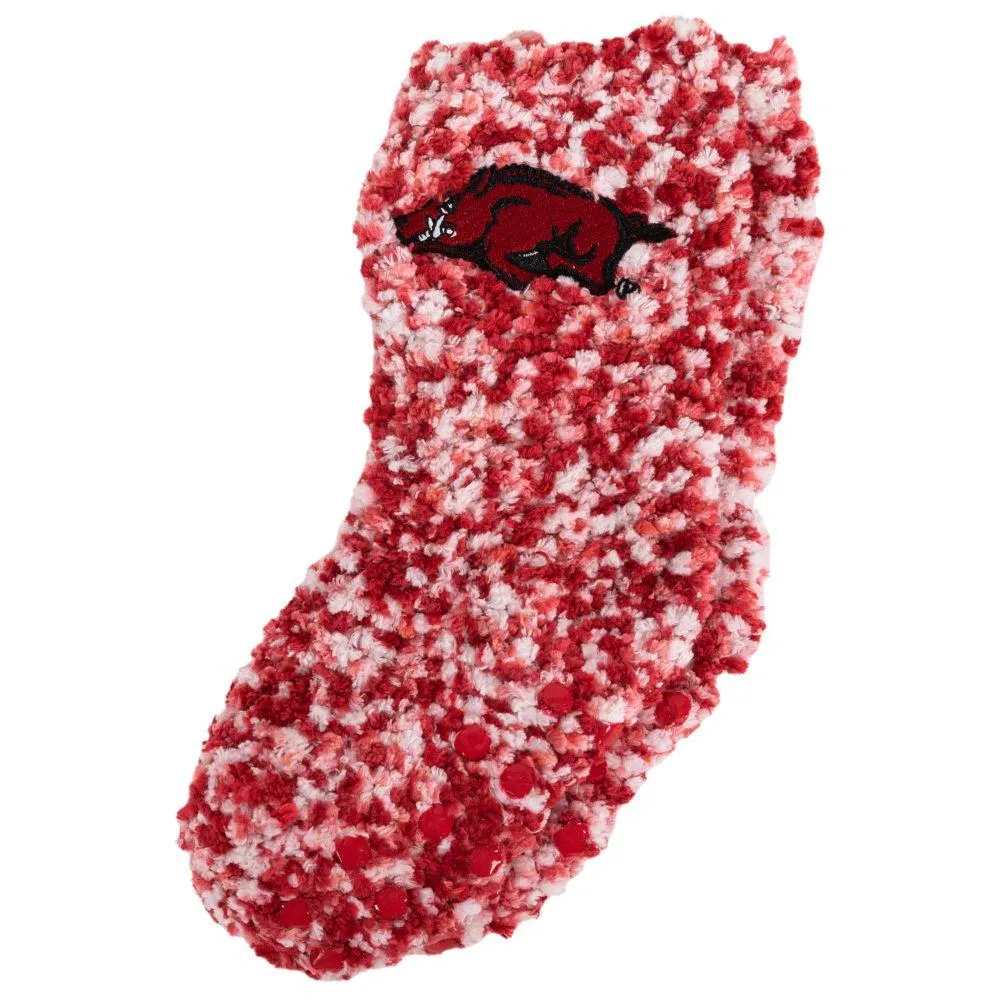  Razorbacks | Arkansas Youth Fuzzy Marled Slipper Socks | Alumni Hall