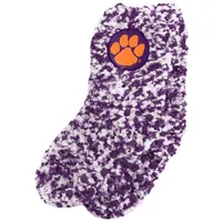  Clemson | Clemson Youth Fuzzy Marled Slipper Socks | Alumni Hall