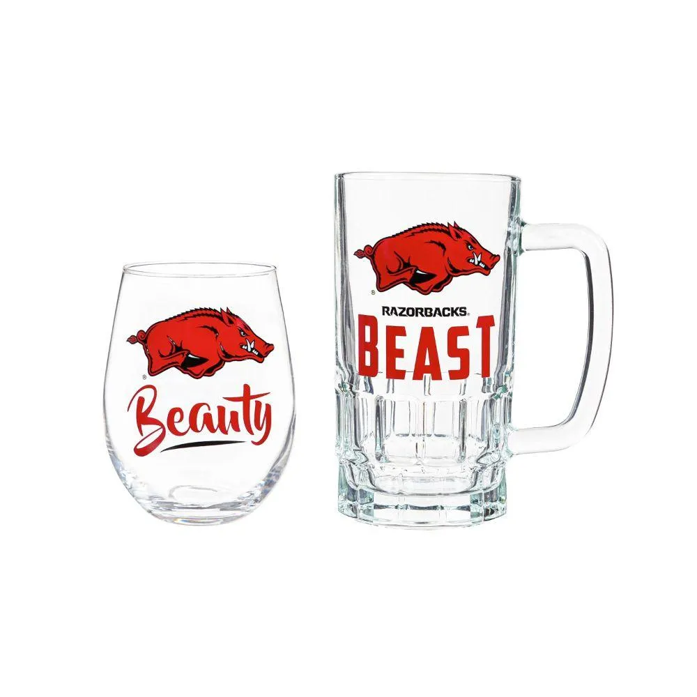  Razorbacks | Arkansas Stein/Stemless Glass Set | Alumni Hall