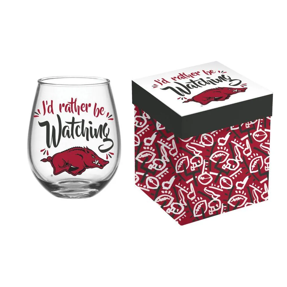 Georigia Bulldogs 12 oz Stemless Wine Glass