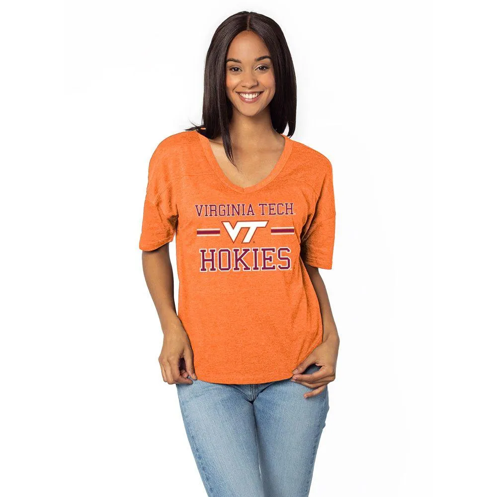 Hokies | Virginia Tech University Girl Happy Stadium Stack Tee Alumni Hall