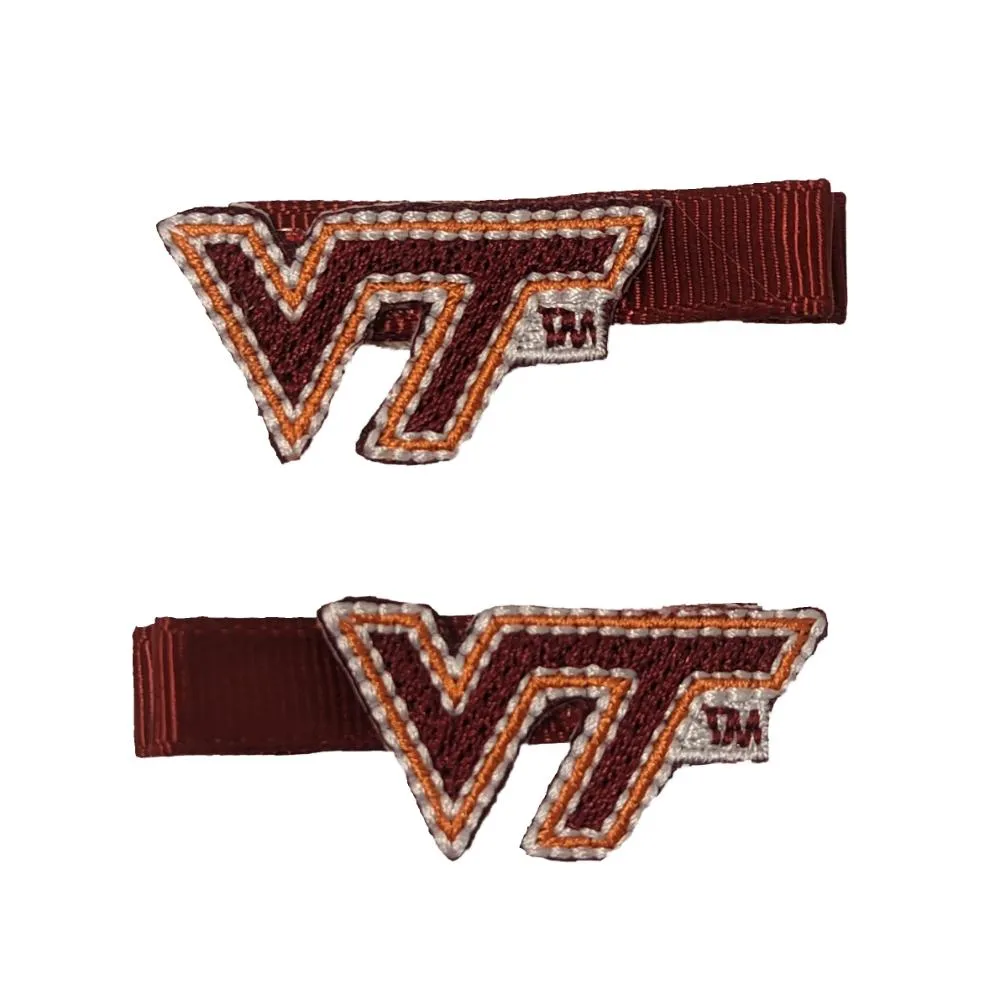  Vt | Virginia Tech Pair Embroidered Logo Clip | Alumni Hall