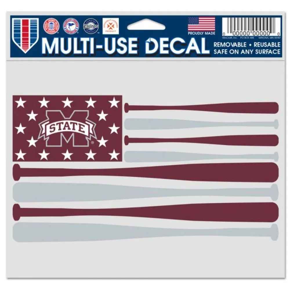  Bulldogs | Mississippi State 5  X 6  Baseball Americana Decal | Alumni Hall