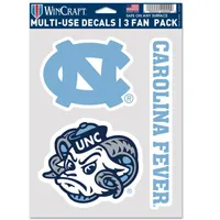  Unc | Carolina 3- Pack Decal Set | Alumni Hall