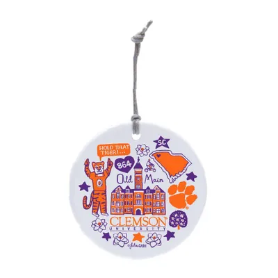  Clemson | Clemson Julia Gash Round Ornament | Alumni Hall