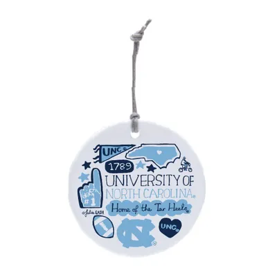  Unc | Carolina Julia Gash Round Ornament | Alumni Hall