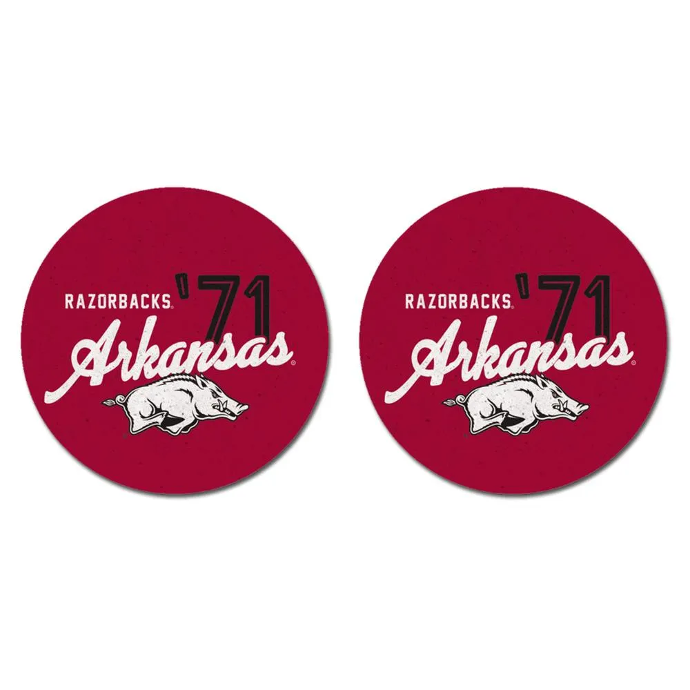  Razorbacks | Arkansas 2- Pack Marathon Car Coasters | Alumni Hall