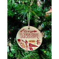  Fsu | Florida State Julie Gash Circle Ornament | Alumni Hall