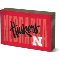  Huskers | Nebraska 3.5  X 5  Block Weathered Mechanic | Alumni Hall